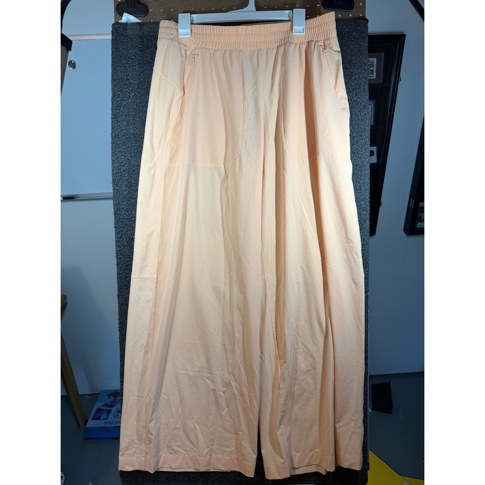 Lululemon Wide Leg Pants Womens 12 Peach Relaxed Fit Recycled Stretch